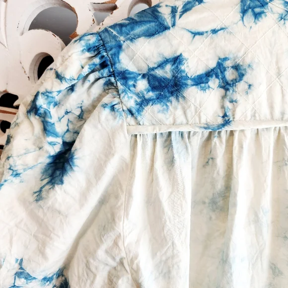 CHRISTY DAWN TIE-DYE  BLUE/WHITE PRINT MIDI PULL-ON DESIGN SZ SMALL - Picture 13 of 16